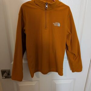 The North Face Boys Burnt Orange Warm Sweater 1/4 Zip Up